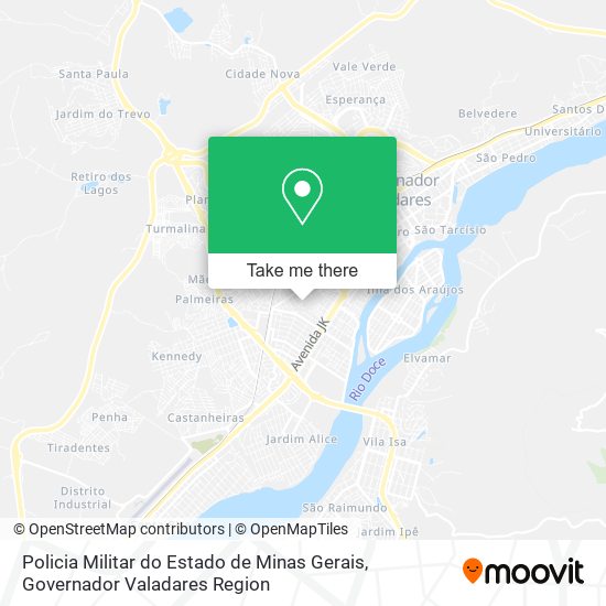Policia Militar do Estado de Minas Gerais map