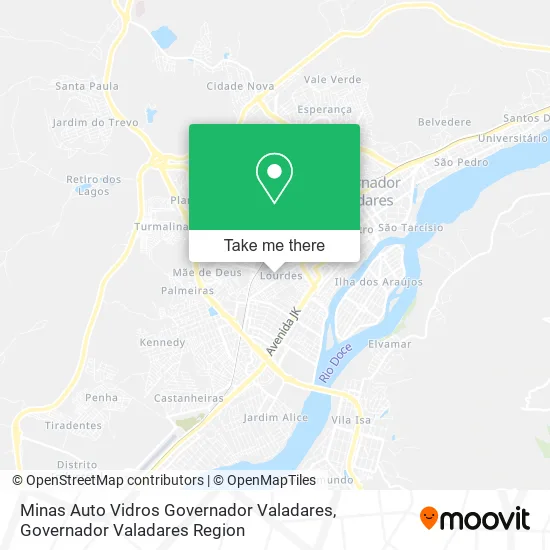 Minas Auto Vidros Governador Valadares map