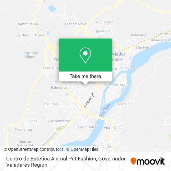 Mapa Centro de Estetica Animal Pet Fashion