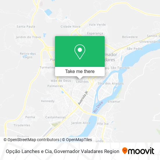 Opção Lanches e Cia map