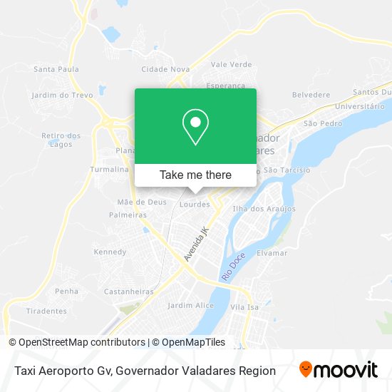 Mapa Taxi Aeroporto Gv