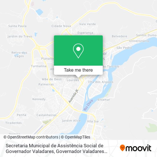 Secretaria Municipal de Assistência Social de Governador Valadares map