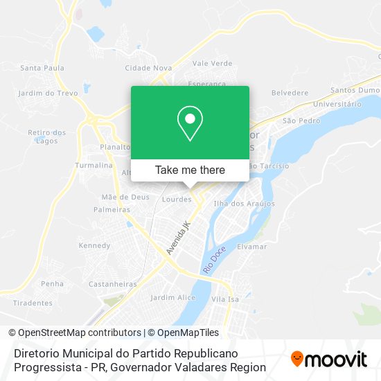 Mapa Diretorio Municipal do Partido Republicano Progressista - PR