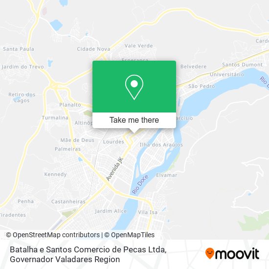 Mapa Batalha e Santos Comercio de Pecas Ltda