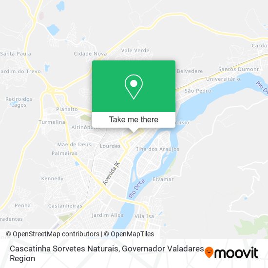 Cascatinha Sorvetes Naturais map