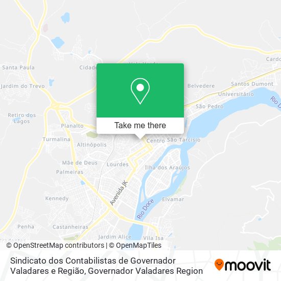 Mapa Sindicato dos Contabilistas de Governador Valadares e Região