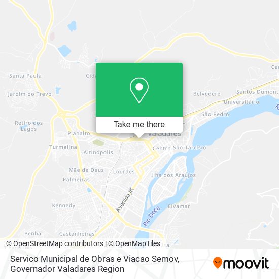 Mapa Servico Municipal de Obras e Viacao Semov