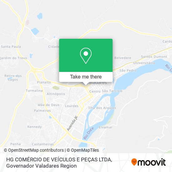 HG COMÉRCIO DE VEÍCULOS E PEÇAS LTDA map