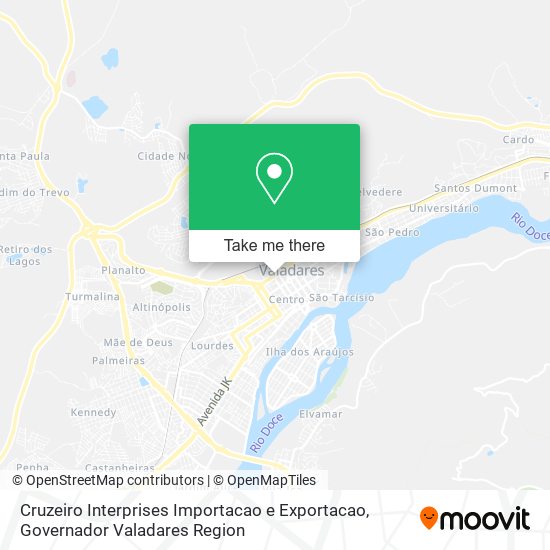 Mapa Cruzeiro Interprises Importacao e Exportacao