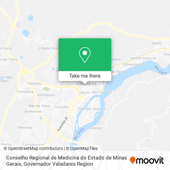 Mapa Conselho Regional de Medicina do Estado de Minas Gerais