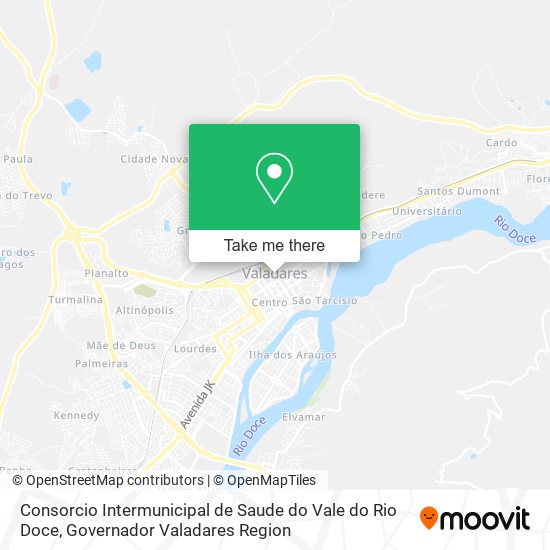 Consorcio Intermunicipal de Saude do Vale do Rio Doce map