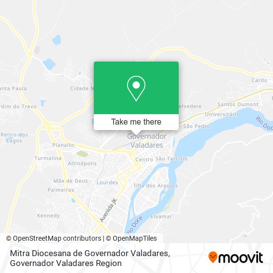 Mapa Mitra Diocesana de Governador Valadares