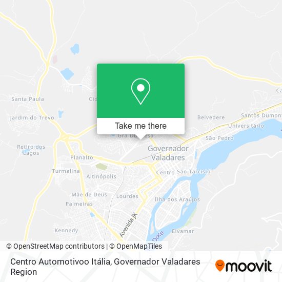 Mapa Centro Automotivoo Itália