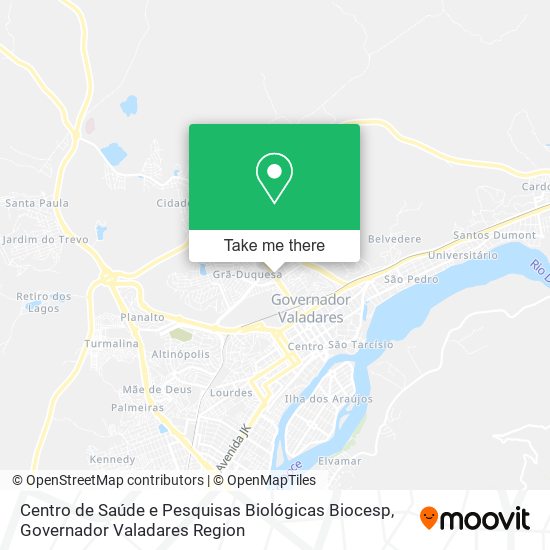 Centro de Saúde e Pesquisas Biológicas Biocesp map