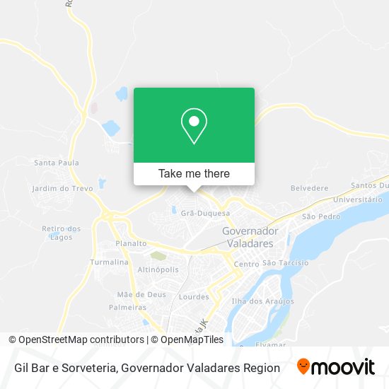 Mapa Gil Bar e Sorveteria