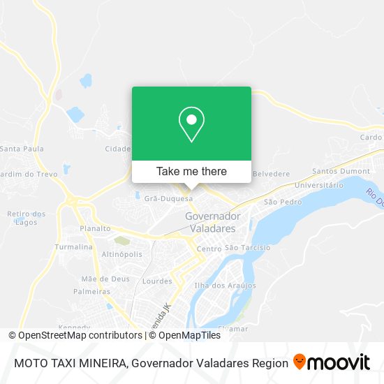 Mapa MOTO TAXI MINEIRA