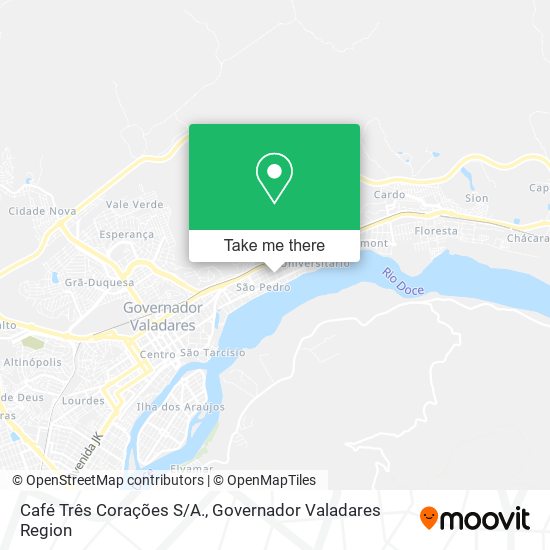 Mapa Café Três Corações S/A.