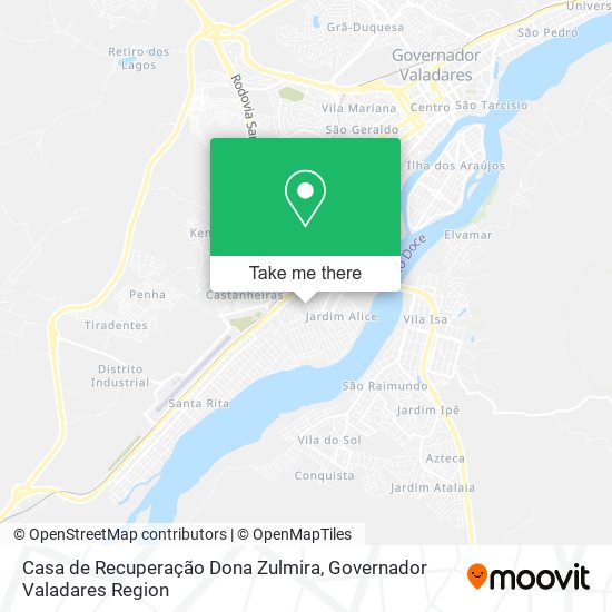 Mapa Casa de Recuperação Dona Zulmira