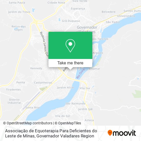 Associação de Equoterapia Para Deficientes do Leste de Minas map