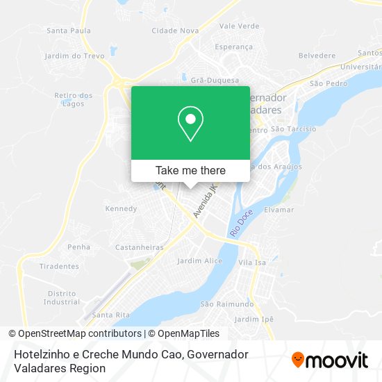 Mapa Hotelzinho e Creche Mundo Cao