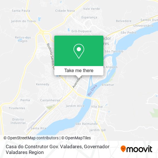 Mapa Casa do Construtor Gov. Valadares