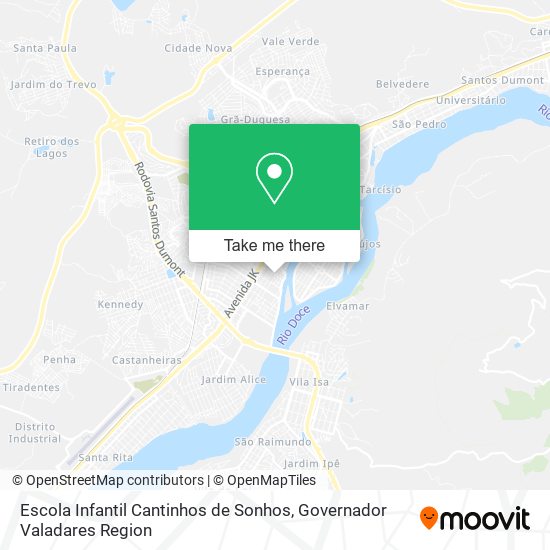 Mapa Escola Infantil Cantinhos de Sonhos