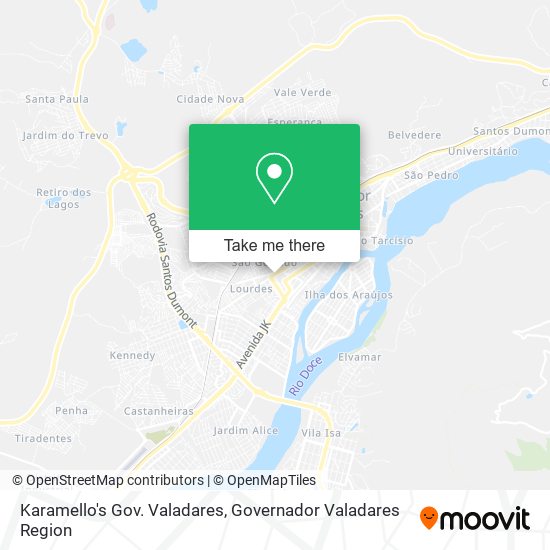 Mapa Karamello's Gov. Valadares