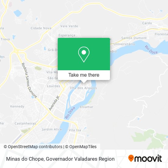 Minas do Chope map