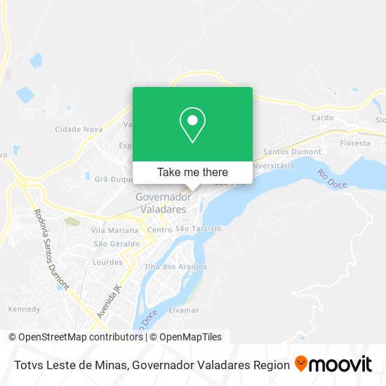 Mapa Totvs Leste de Minas