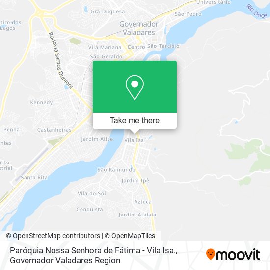 Mapa Paróquia Nossa Senhora de Fátima - Vila Isa.