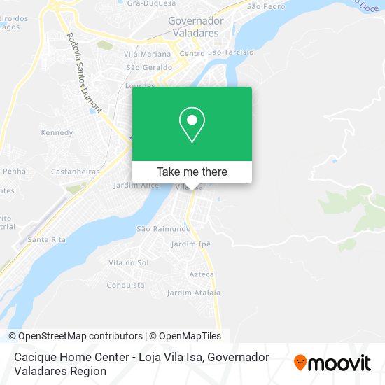 Mapa Cacique Home Center - Loja Vila Isa