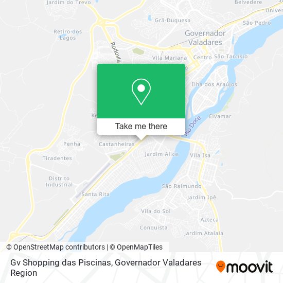 Gv Shopping das Piscinas map