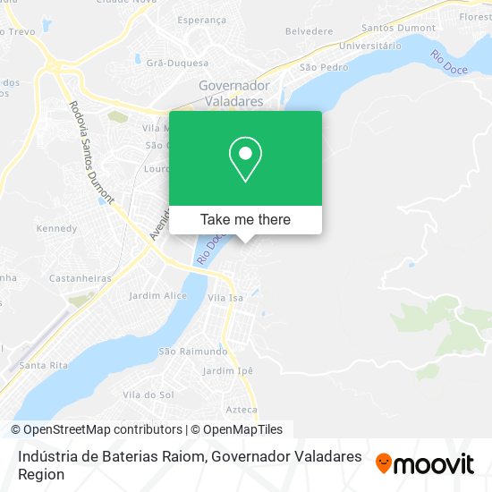 Indústria de Baterias Raiom map