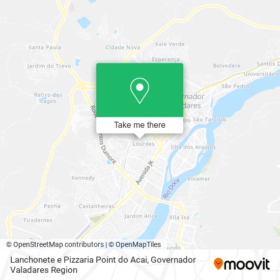 Lanchonete e Pizzaria Point do Acai map