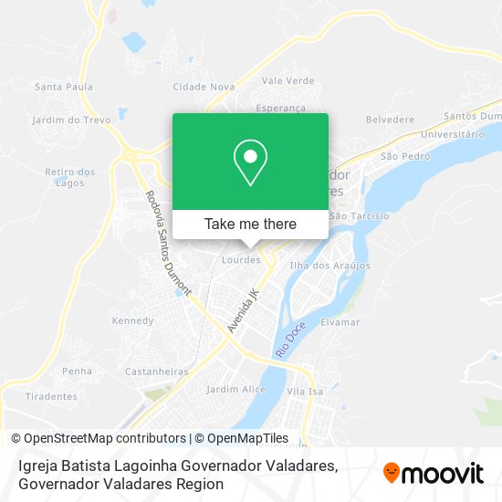 Mapa Igreja Batista Lagoinha Governador Valadares