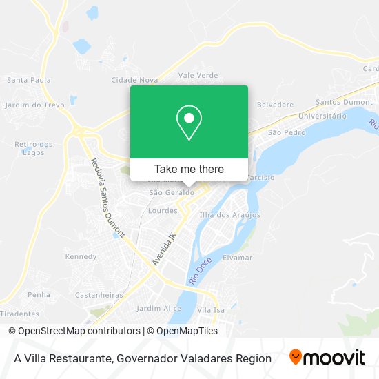 A Villa Restaurante map