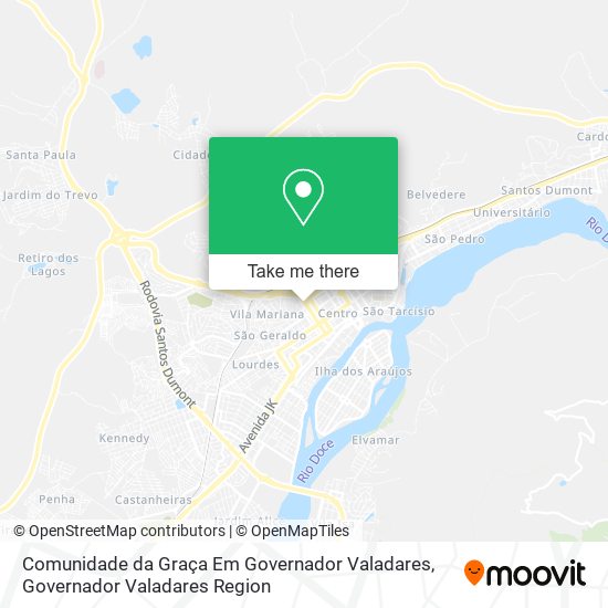 Mapa Comunidade da Graça Em Governador Valadares