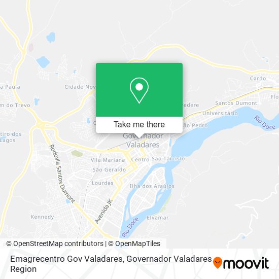 Emagrecentro Gov Valadares map
