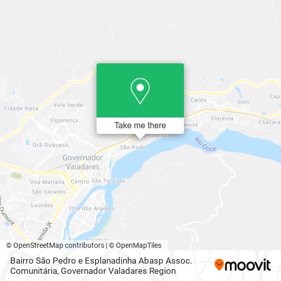 Bairro São Pedro e Esplanadinha Abasp Assoc. Comunitária map