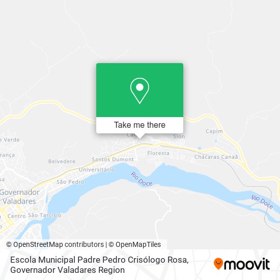 Mapa Escola Municipal Padre Pedro Crisólogo Rosa