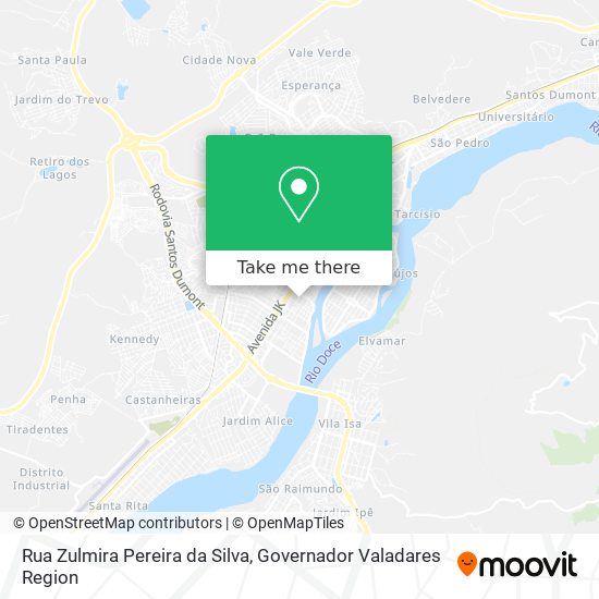 Rua Zulmira Pereira da Silva map