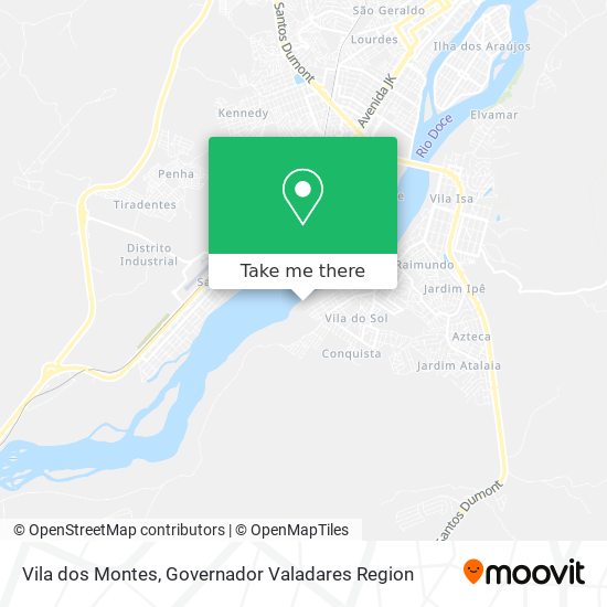 Mapa Vila dos Montes