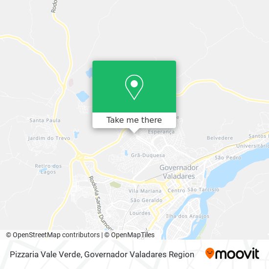 Mapa Pizzaria Vale Verde