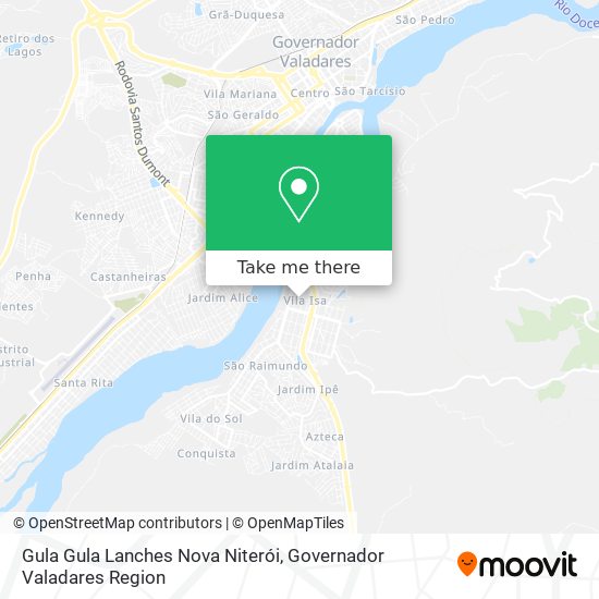 Gula Gula Lanches Nova Niterói map