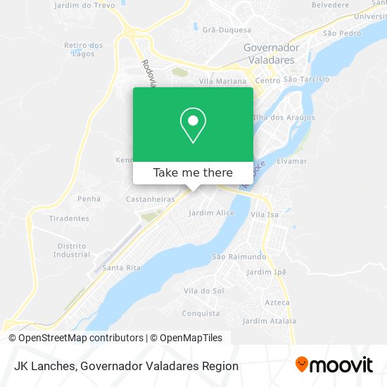 JK Lanches map