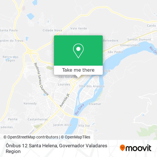 Ônibus 12 Santa Helena map
