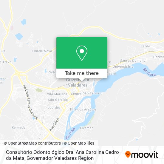 Mapa Consultório Odontológico Dra. Ana Carolina Cedro da Mata