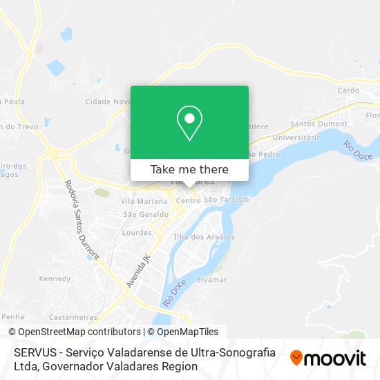 SERVUS - Serviço Valadarense de Ultra-Sonografia Ltda map