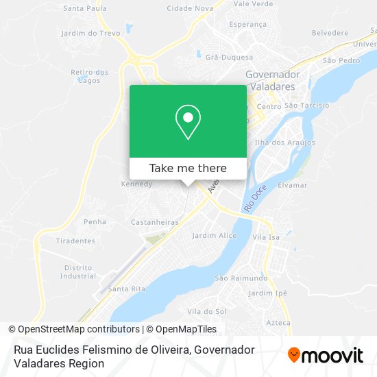 Mapa Rua Euclides Felismino de Oliveira