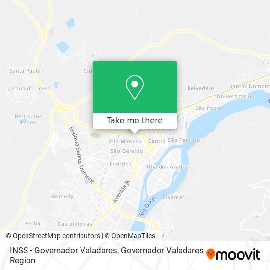 INSS - Governador Valadares map